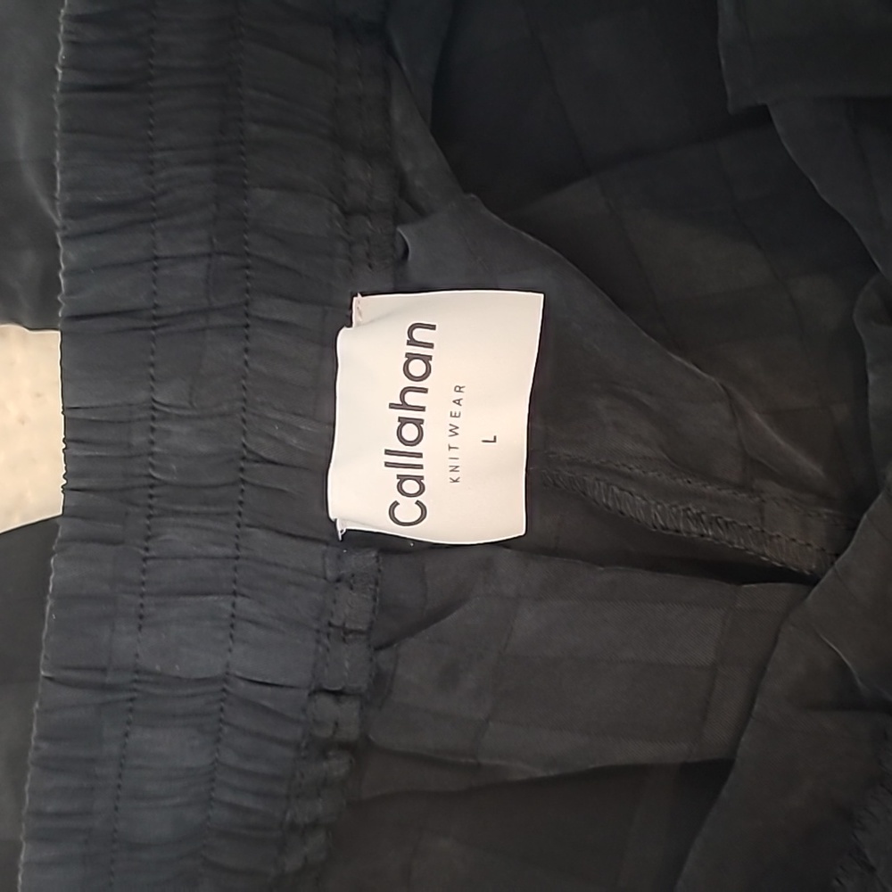 Callahan Silky Flowy Cupro High Rise Wide Leg Pull On Kat Pant in Black - NWT - Picture 12 of 14